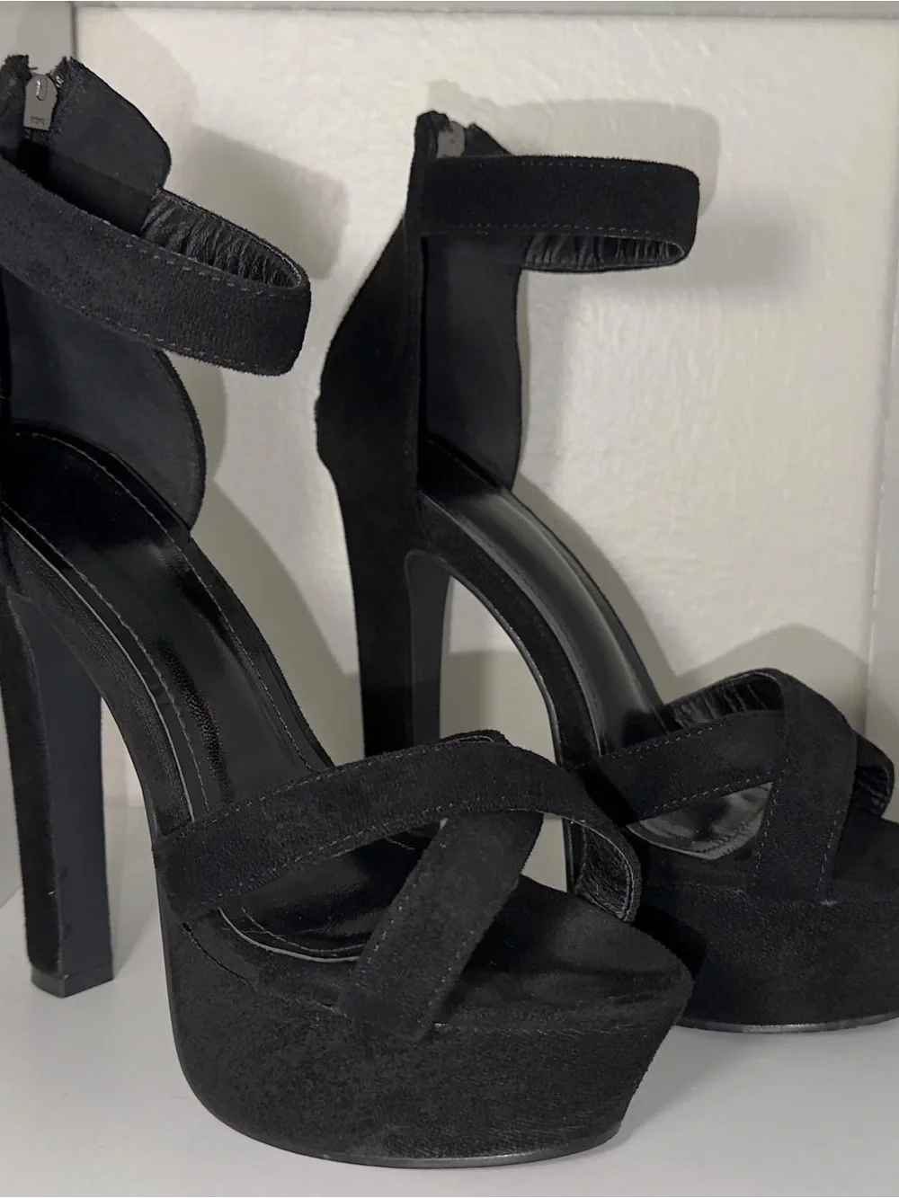 SHEIN Black/ Elegant High Platform Thick Heel Sandals for Women